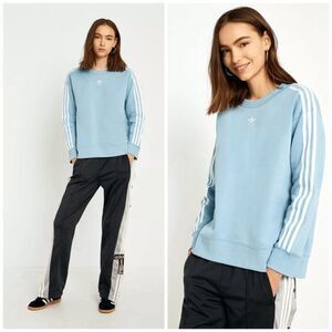 Adidas ORIGINALS 3-Stripes Crewneck Sweatshirt *Like New*, Blue - Size M